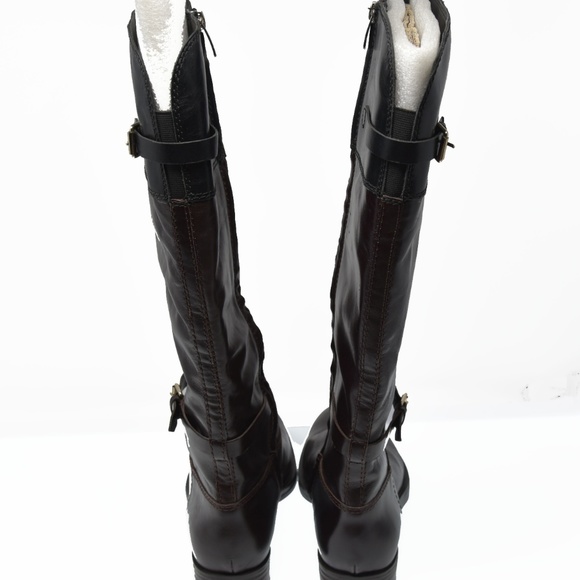 *Enzo Angiolini Sz 9.5M Brown Leather Zip Up Boots - Picture 3 of 5